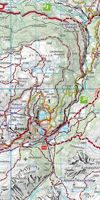 Switzerland, Arosa - Lenzerheide - Savognin, No. 35, Hiking Map 1:40'000