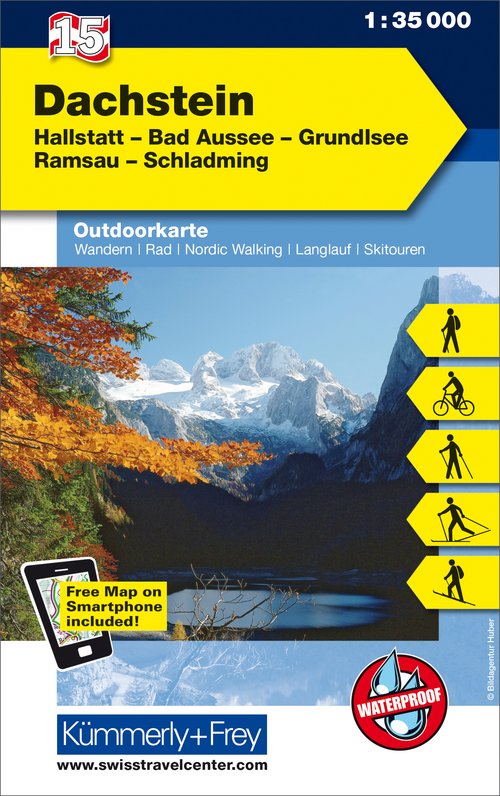 Austria, Dachstein, Nr. 15, Outdoor map 1:35'000