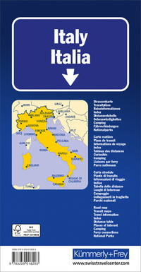 Italy, Road Map 1:1Mio.
