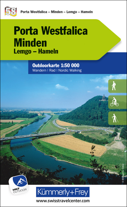 Allemagne, Porta Westfalica - Minden, Nr. 58, Carte outdoor 1:50'000