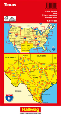 États-Unis, Texas, Nr. 9, Carte routière 1:1Mio.
