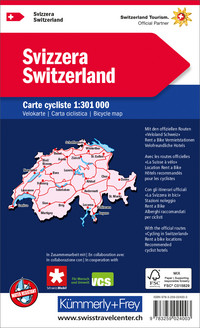 Suisse, carte vélo 1:301'000