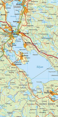 Sweden Central, Gävle - Sundsvall - Mora, Nr. 4, Road map 1:250'000