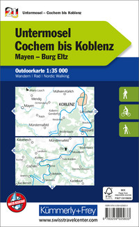 Deutschland, Untermosel Cochem - Koblenz, Nr. 21, Outdoorkarte 1:35'000