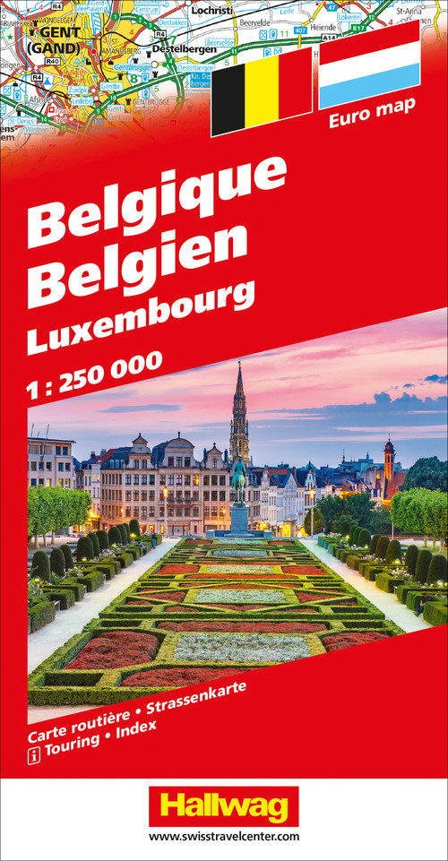 Belgique, Luxembourg, Carte routière 1:250'000