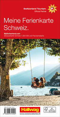 Suisse, carte des vacances, Carte routière 1:303'000 & carte panoramique
