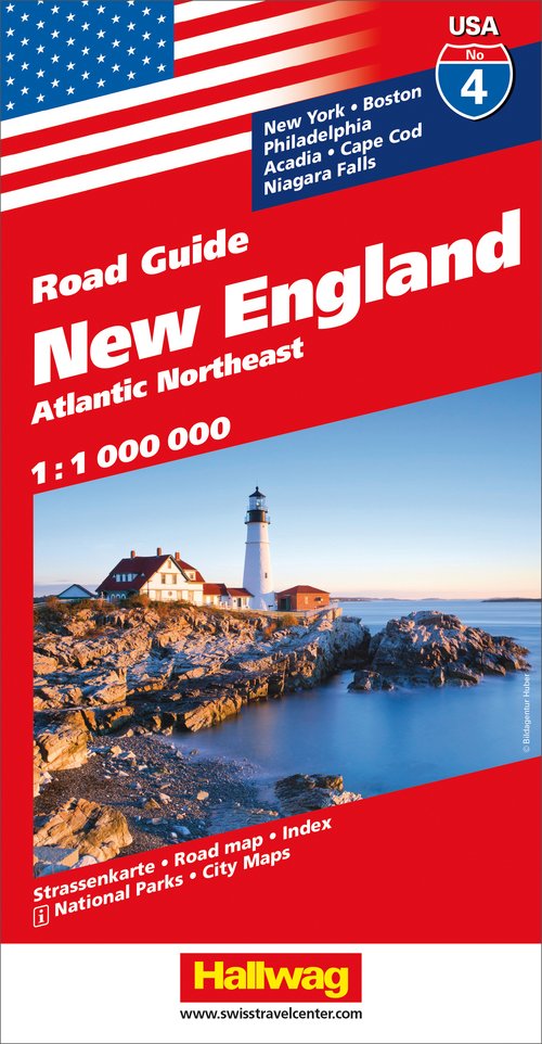 USA, New England, Nr. 4, Road map 1:1Mio.
