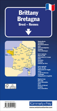 France, Bretagne, Carte régionale 1:200'000