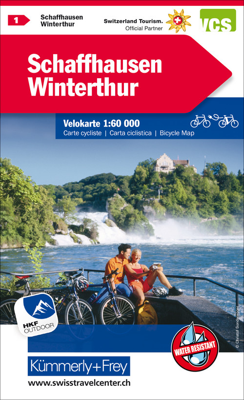 Suisse, Schaffhouse - Winterthour, No. 1, Carte Vélo 1:60'000