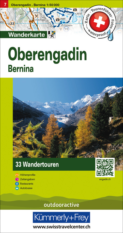 07 Oberengadin, Bernina 1:50'000 German Edition