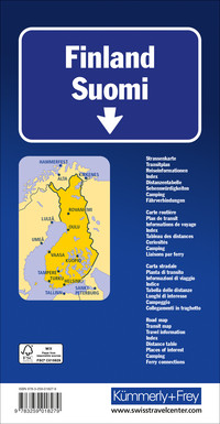 Finlande, Carte routière 1:650'000