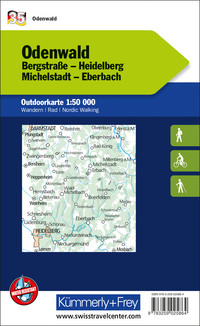 Deutschland, Odenwald, Nr. 35, Outdoorkarte 1:50'000