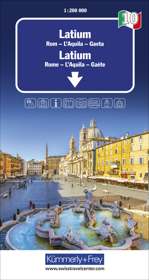 Italie, Latium - Rome, Nr. 10, Carte régionale 1:200 000