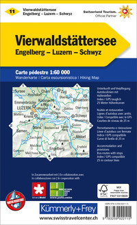 Switzerland, Lake Lucerne, No. 11, Hiking Map 1:60'000