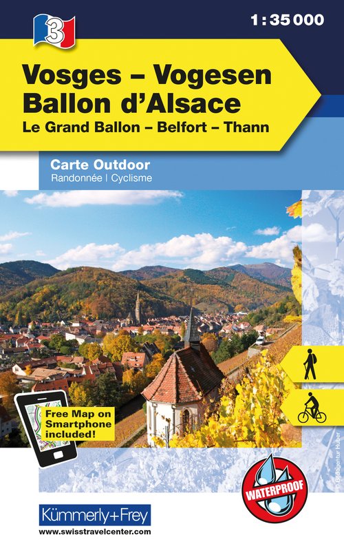 France, Vosges - Ballon d'Alsace, Nr. 3, Carte outdoor 1:35'000