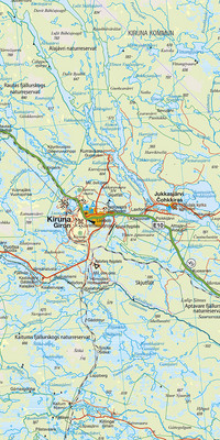 Suède du Nord (Nord), Lulea - Kiruna - Narvik, Nr. 6, Carte routière 1:400'000