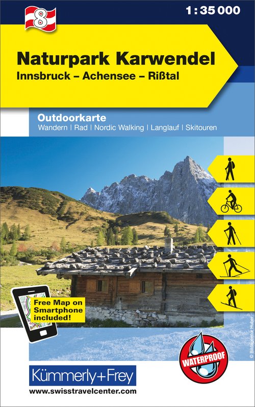 Autriche, Parc naturel Karwendel, Nr. 8, Carte outdoor 1:35'000