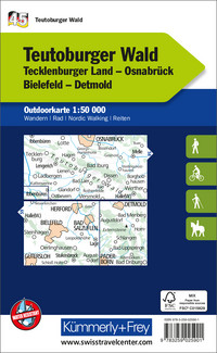 Germany, Teutoburg Forest, No. 45, Outdoor map 1:50'000