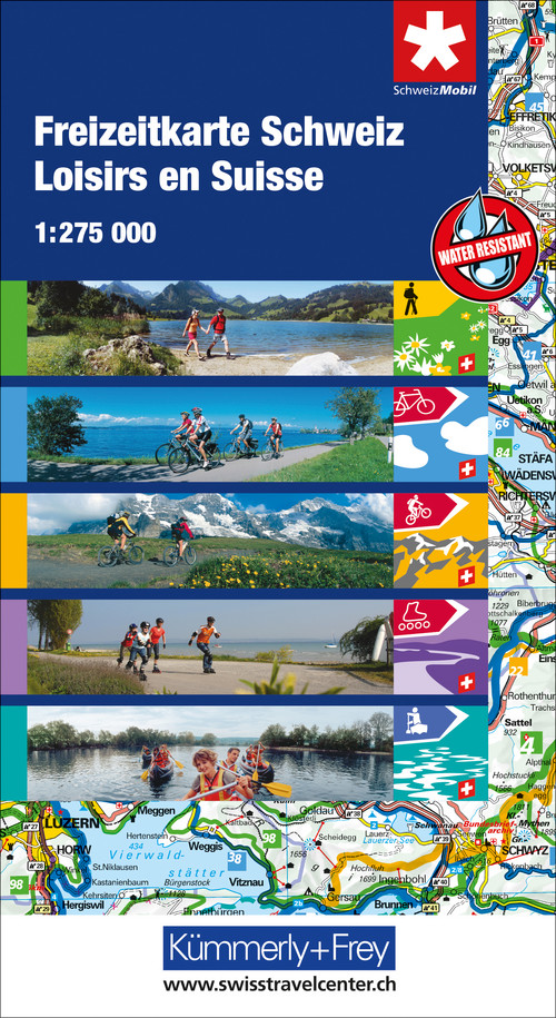 Carte des loisirs Suisse 1:275'000