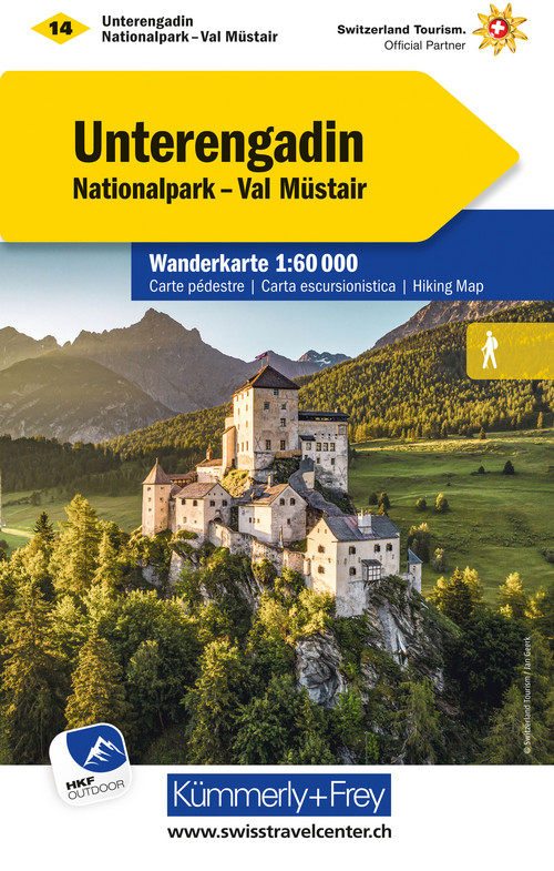 Switzerland, Lower Engadine, No. 14, Hiking map 1:60'000