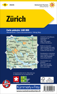 Swiss, Zurich, Nr. 06, Wanderkarte 1:60'000