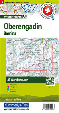 07 Oberengadin, Bernina 1:50'000 German Edition