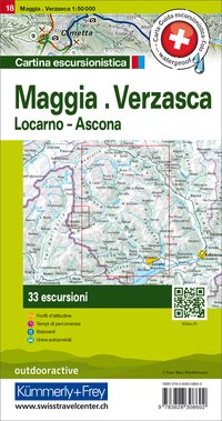 18 Maggia - Verzasca, Locarno - Ascona 1:50'000 german/ital.