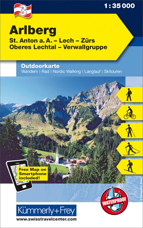 Austria, Arlberg, Nr. 3, Outdoor map 1:35'000