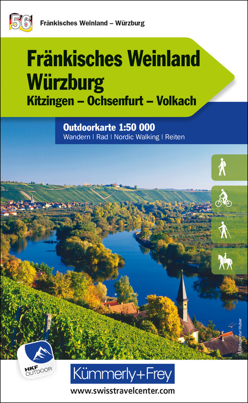 Allemagne, Pays du vin de Franconie - Würzburg, n° 56, carte outdoor 1:50'000