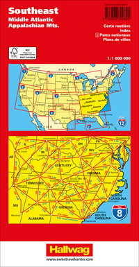 USA, Southeast, Nr. 8, Road map 1:1Mio.