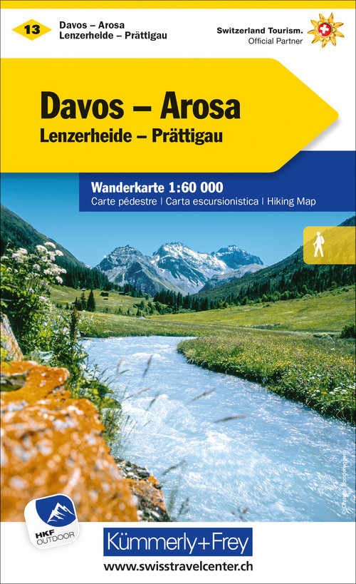 Switzerland, Davos - Arosa, No. 13, Hiking map 1:60'000