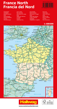 France (Nord), Carte routière 1:600'000