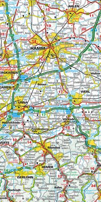 Germany, North Rhine-Westphalia, No. 03, Road map 1:275'000