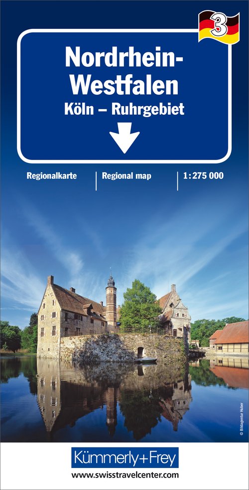 Allemagne, Rhénanie-du-Nord-Westphalie, No. 03, Carte routière 1:275'000