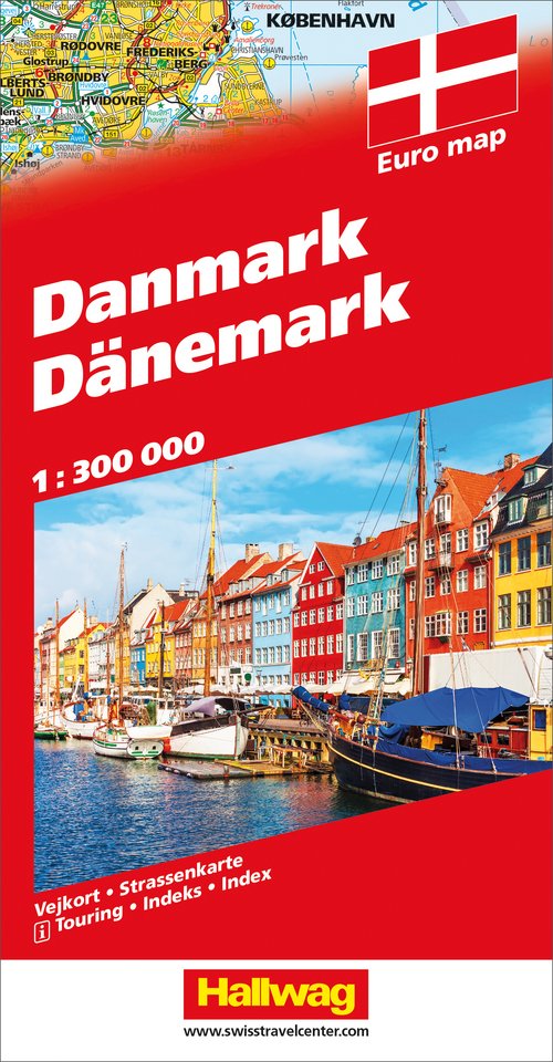 Denmark, road map 1:300'000