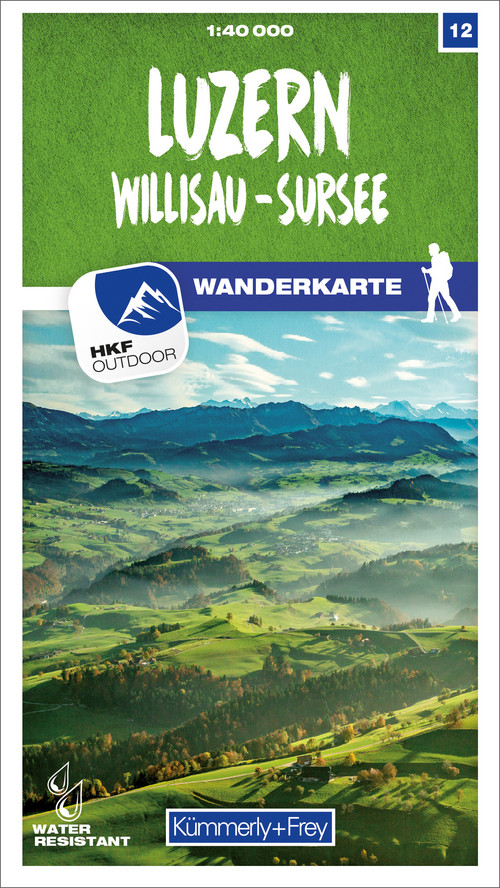 Suisse, Lucerne, No 12, carte pédestre 1:40'000