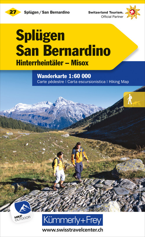 Suisse, Splügen - San Bernardino, No. 27, carte pédestre 1:60'000