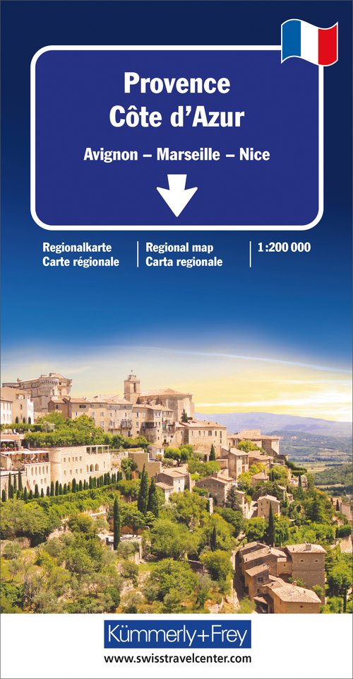 France, Provence - Côte d'Azur, carte routière 1:200'000