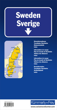Suède, Carte routière 1:750'000