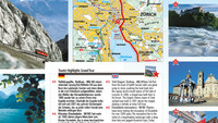Schweiz, Strassenkarte, Grand Tour of Switzerland Touring map 1:275'000