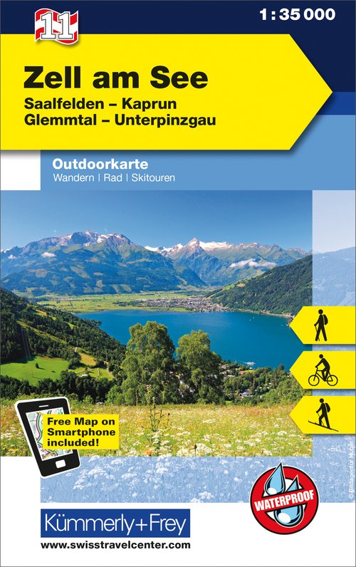 Autriche, Zell am See, Nr. 11, Carte outdoor 1:35'000