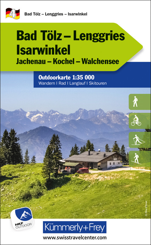 Allemagne, Bad Tölz - Lenggries - Isarwinkel, Nr. 4, Carte outdoor 1:35'000