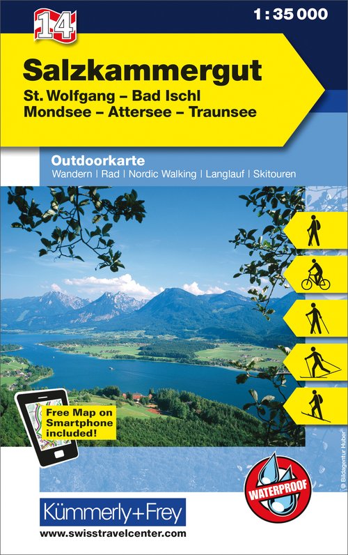 Autriche, Salzkammergut, Nr. 14, Carte outdoor 1:35'000