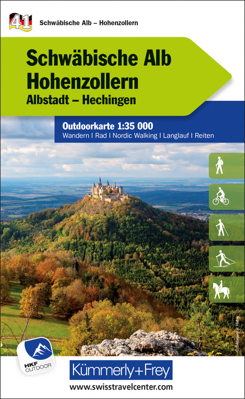 Allemagne, Jura souabe - Hohenzollern, Nr. 41, Carte outdoor 1:35'000
