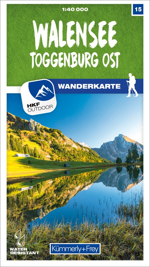 15 Walensee - Toggenburg Ost Wanderkarte 1:40 000