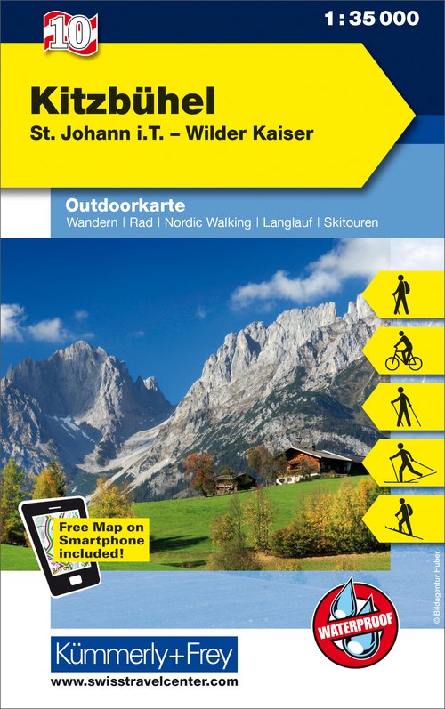 Austria, Kitzbühel, Nr. 10, Outdoor map 1:35'000