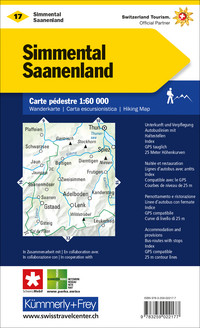 Switzerland, Simmental - Saanenland, No. 17, Hiking Map 1:60'000