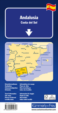 Espagne, Andalousie, Carte routière 1:200'000
