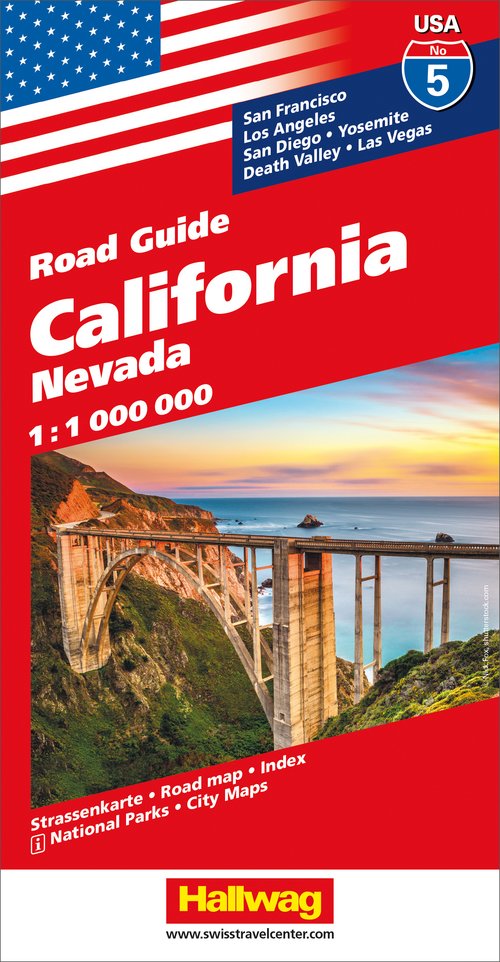 USA, California, Nr. 5, Road map 1:1Mio.