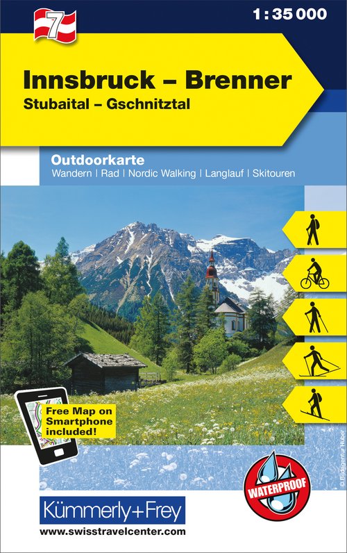 Austria, Innsbruck - Brenner, Nr. 7, Outdoor map 1:35'000